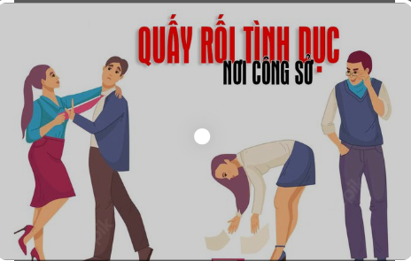 Hành vi quấy rối tình dục nơi công sở (Nguồn ảnh: Báo Người Lao Động)